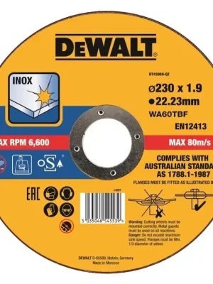 Řezný kotouč na nerezovou ocel 230x1,9x22,2 DeWALT DT43909