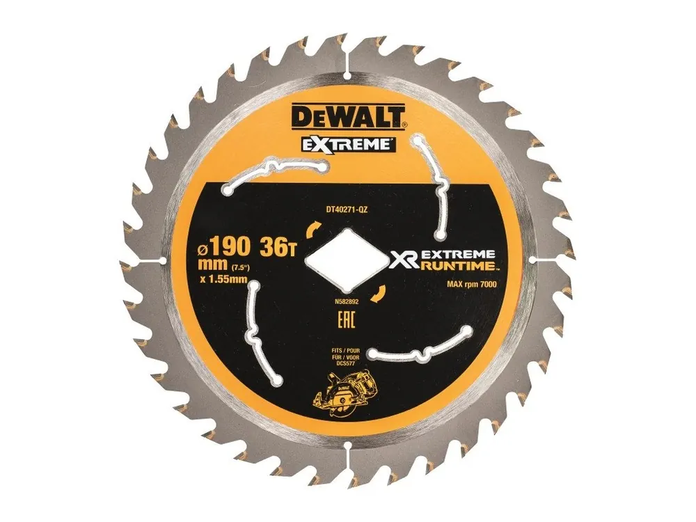 Pilový kotouč 190 x 1,55 mm, 36 zubů DT40271 DeWALT