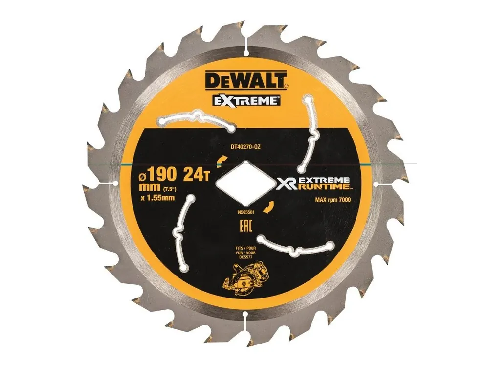 Pilový kotouč 190 x 1,55mm s kosočtverc.otovrem 24 zubů DT40270 DeWALT