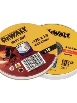 Řezný kotouč na nerezovou ocel 125x1,0x22,2 (10ks v plechovce) DeWALT DT3507