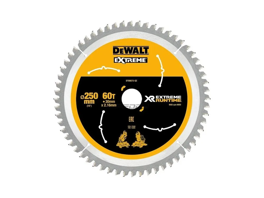 Pilový kotouč 250x2,16x30mm, 60 zubů DT99573 DeWALT