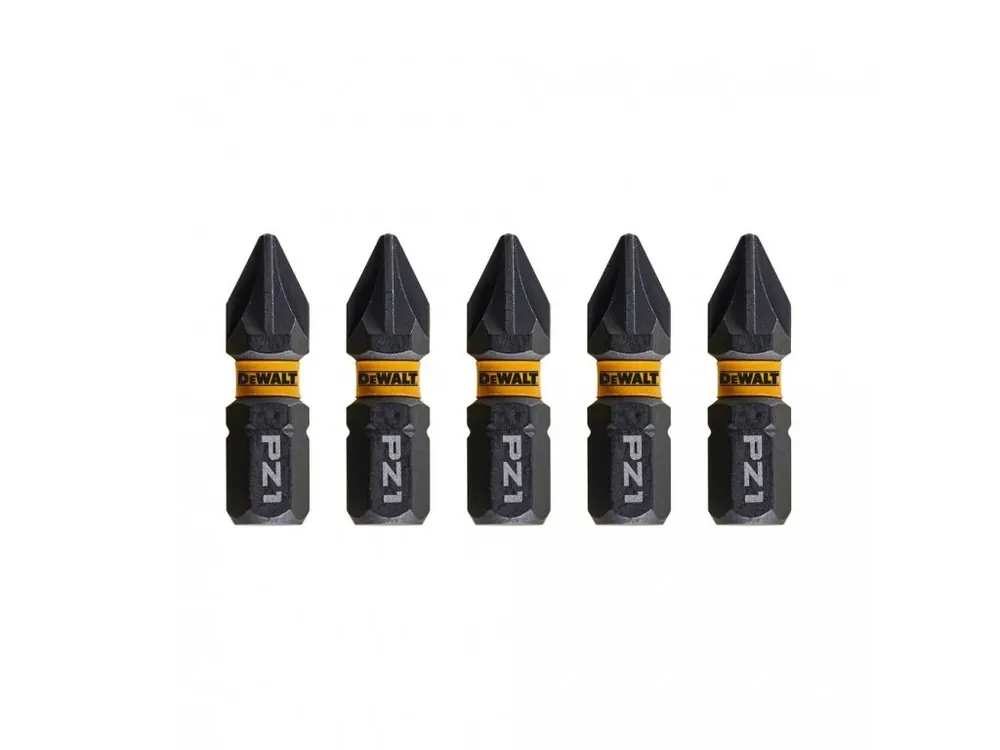 Bit 1/4" Pozidrive Pz1 x 25mm IMPACT Torsion bal.5ks DT7386T DeWALT