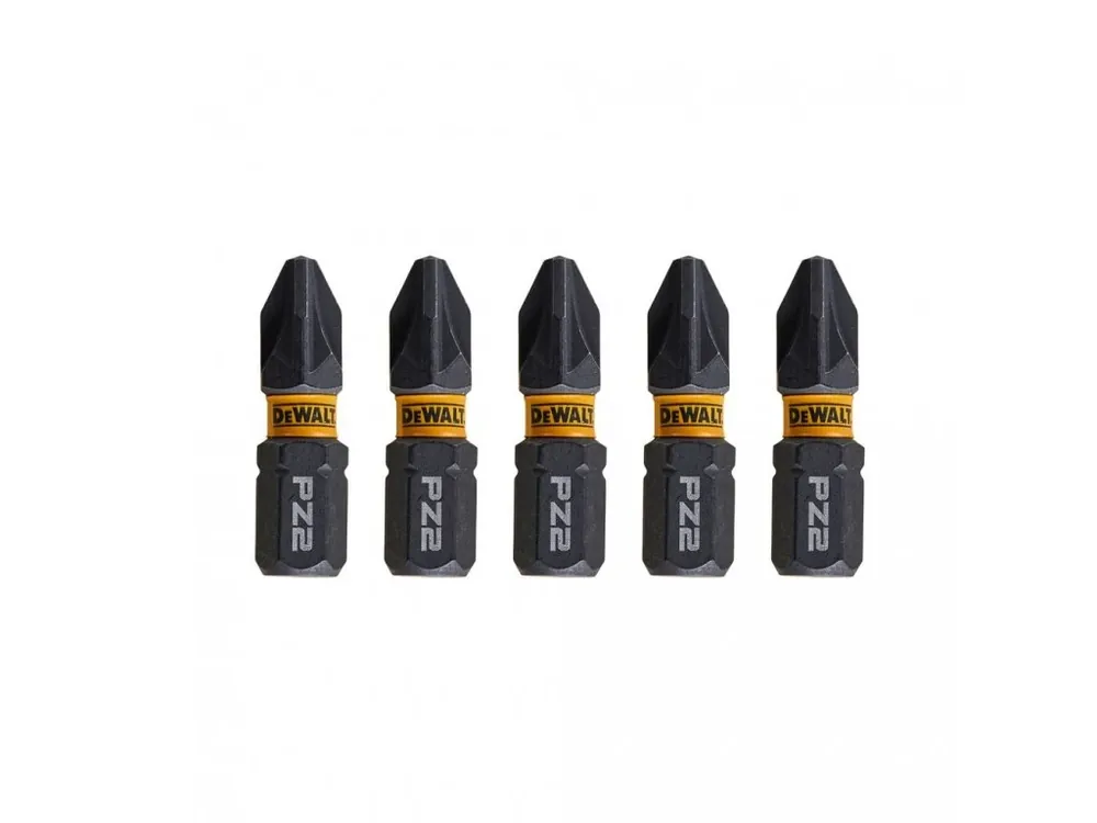 Bit 1/4" Pozidrive Pz2 x 25mm IMPACT Torsion bal.5ks DT7387T DeWALT