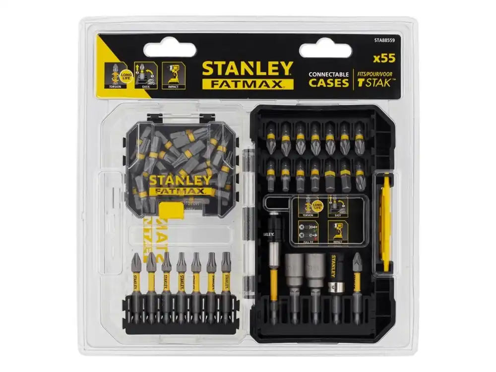 Sada bitů 55dílná s magnetickým Screwlock systémem STA88559 Stanley FatMax