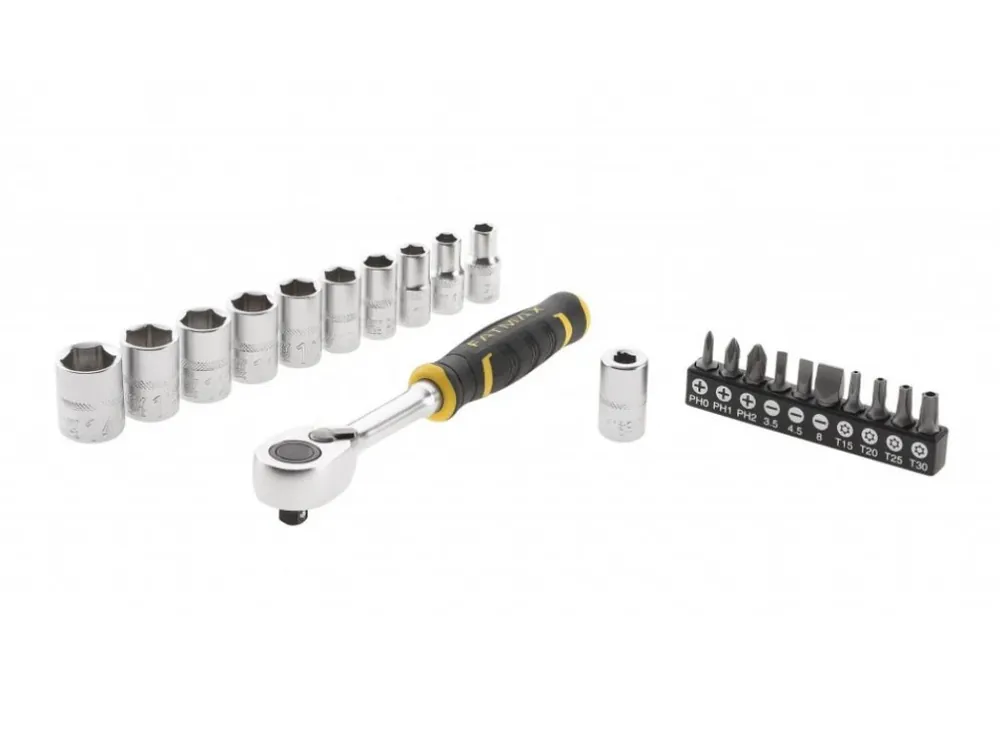 Sada 1/4" ráčny s 12hrannými hlavicemi a bity Stanley FatMax FMMT82679-0