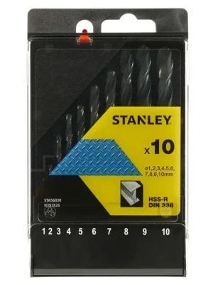 Sada vrtáků do kovu HSS-R 10dílná STANLEY STA56030