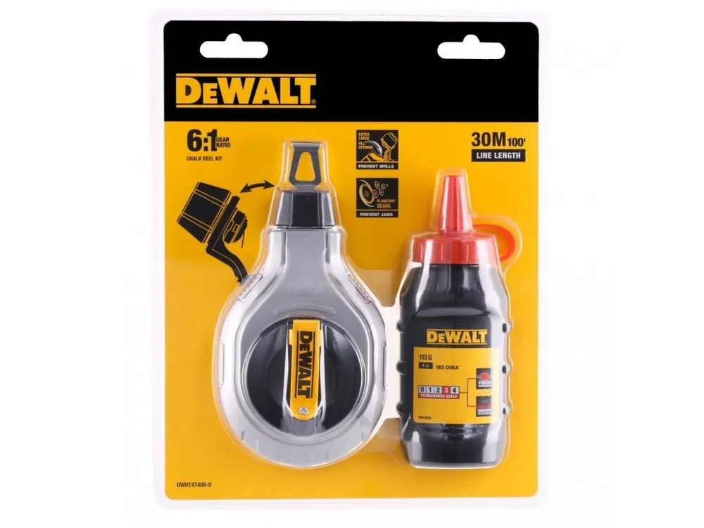Lajnovací šňůra 30m 6:1 s červenou křídou DeWALT DWHT47408-0