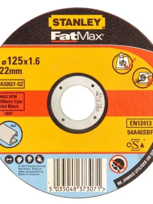 Řezný kotouč na hliník 125 x 1,6 x 22,2 mm plochý STANLEY STA32627