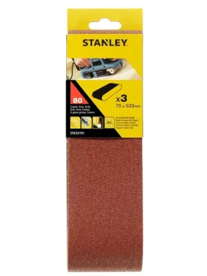 Brusné pásy 3 ks P80 75x533mm STANLEY STA33191