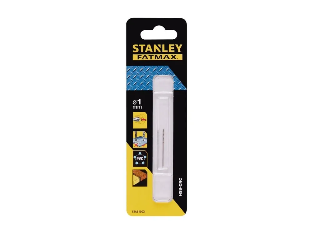 Přesný vrták do kovu se zúženou spičkou Ø 1,0mm Stanley FatMax STA51003