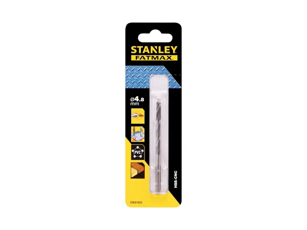 Přesný vrták do kovu se zúženou spičkou Ø 4,8mm Stanley FatMax STA51053