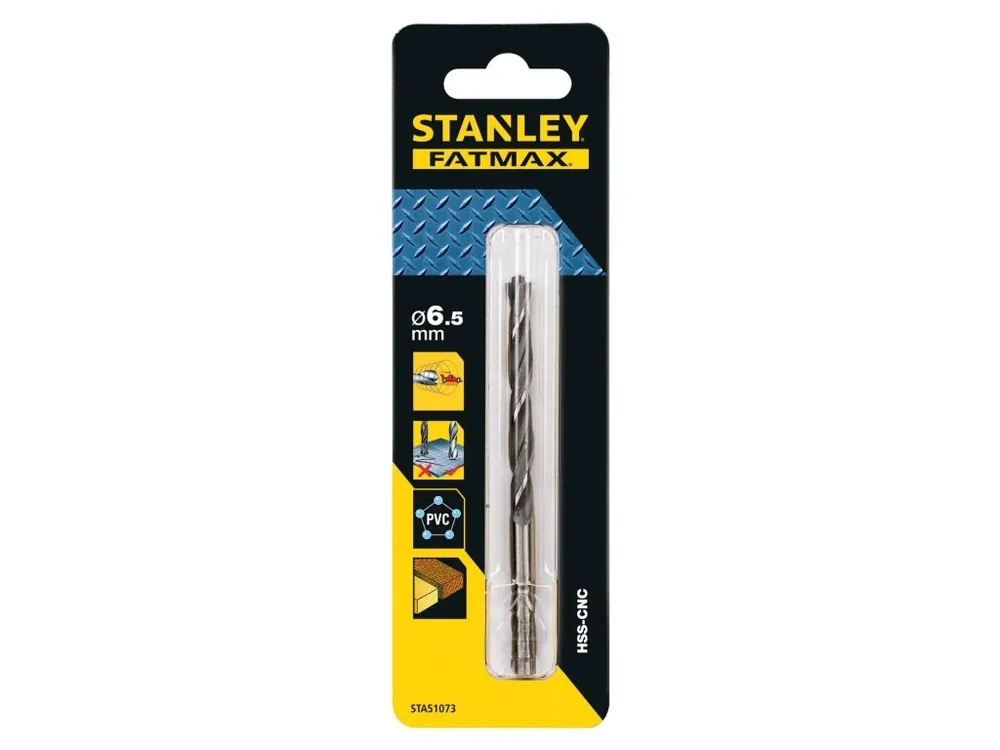 Přesný vrták do kovu se zúženou spičkou Ø 6,5mm Stanley FatMax STA51073