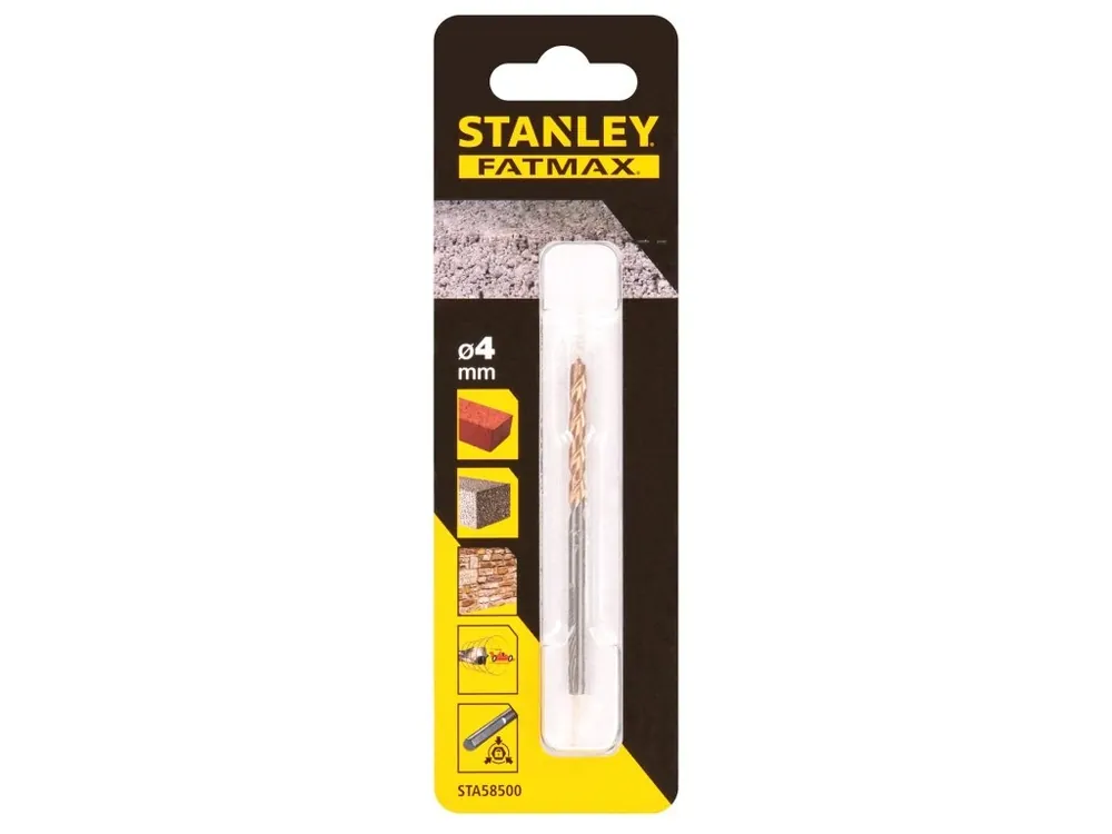 Vrták do betonu, kamene a zdiva s 3hrannou stopkou Ø 4,0mm Stanley FatMax STA58500