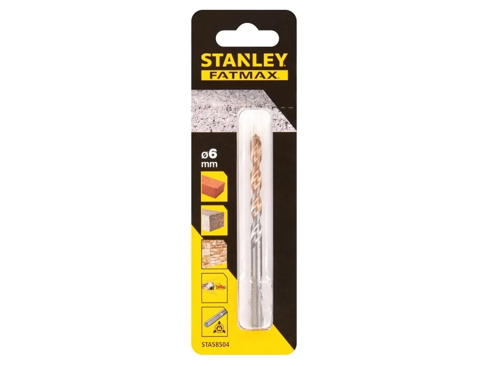 Vrták do betonu, kamene a zdiva s 3hrannou stopkou Ø 6,0mm Stanley FatMax STA58504
