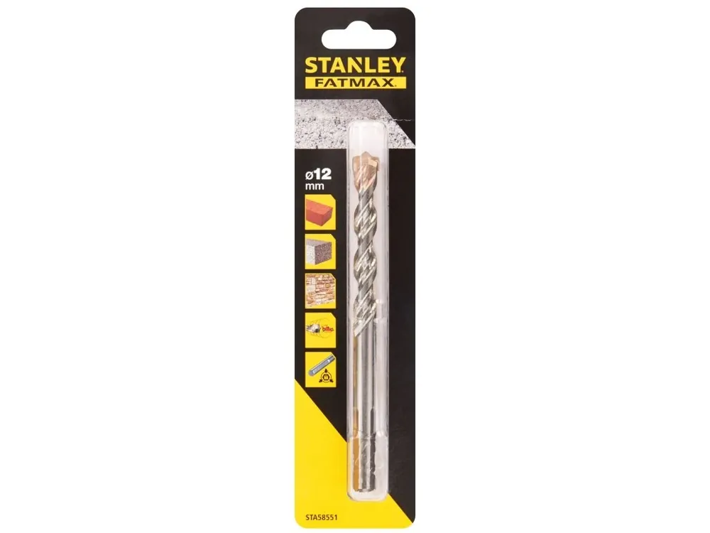 Vrták do betonu, kamene a zdiva s 3hrannou stopkou Ø 12,0mm Stanley FatMax STA58551
