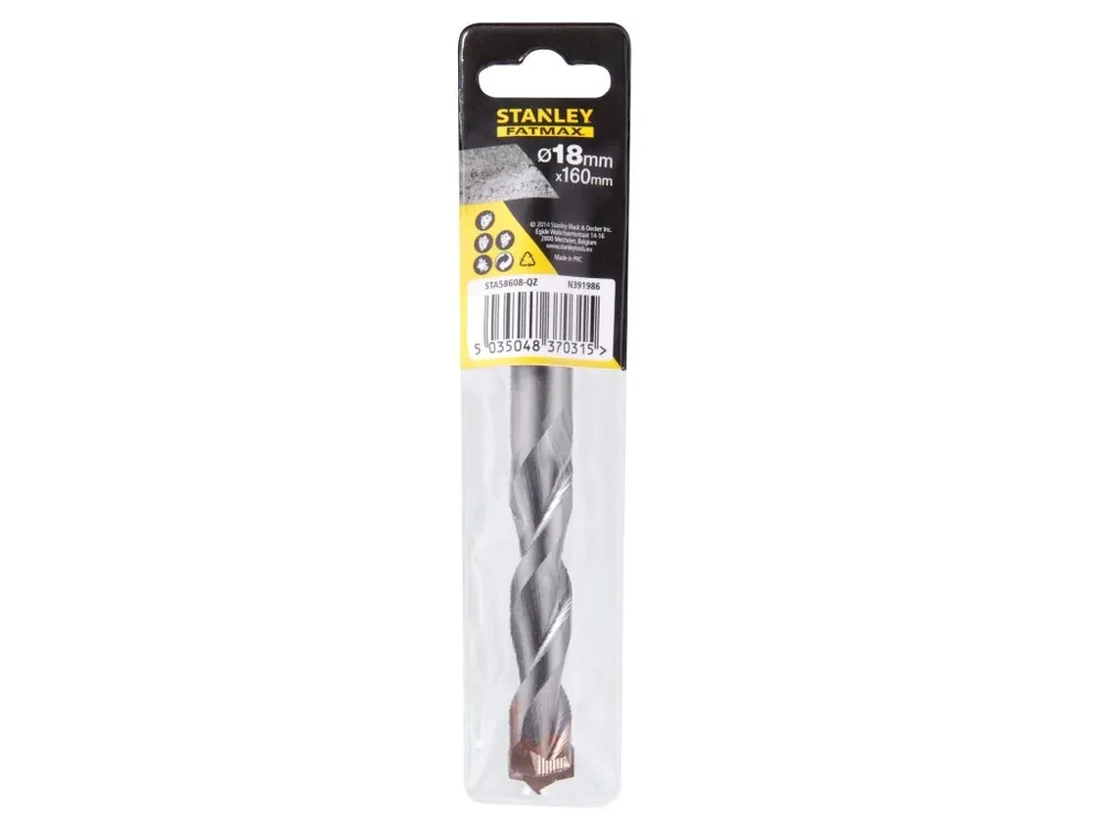 Vrták do betonu, kamene a zdiva s 3hrannou stopkou Ø 18,0mm Stanley FatMax STA58608