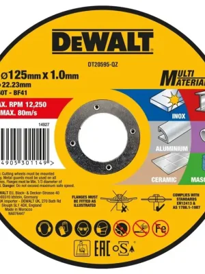 Řezný kotouč multimateriálový 125x1,0x22,2 DeWALT DT20595