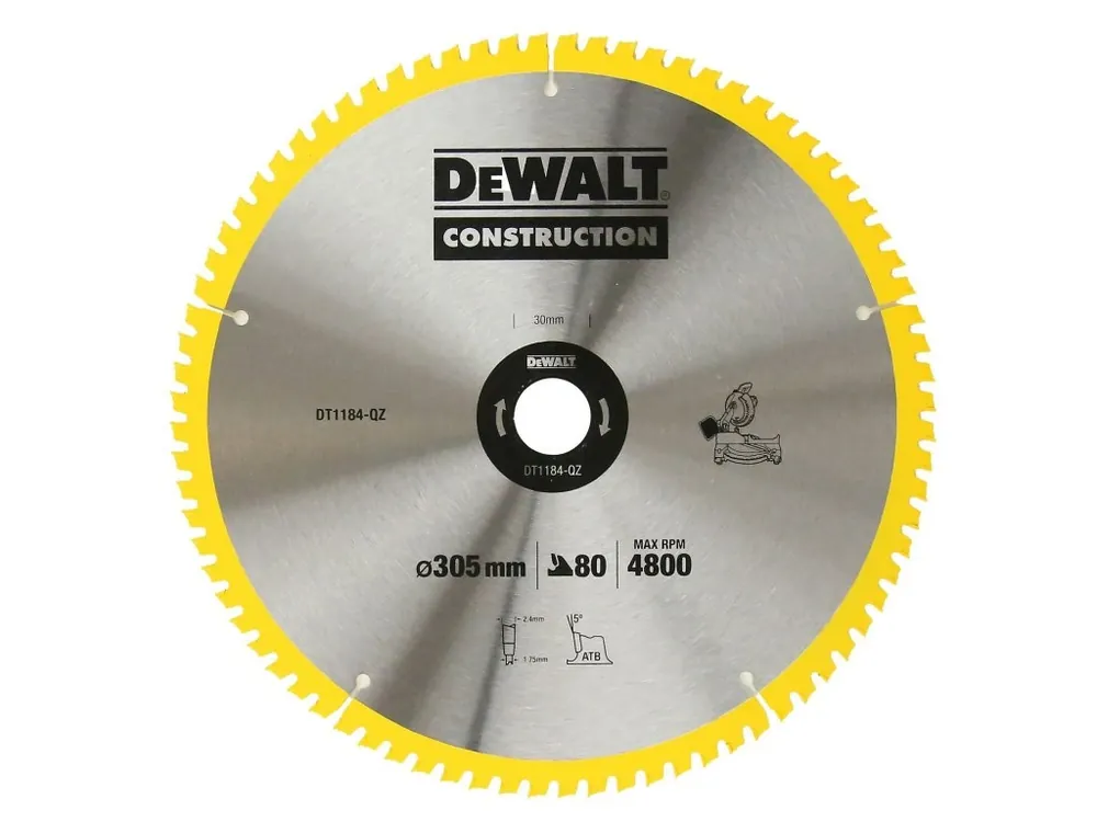 Pilový kotouč 305x2,2x30mm, 80 zubů DT1184 DeWALT