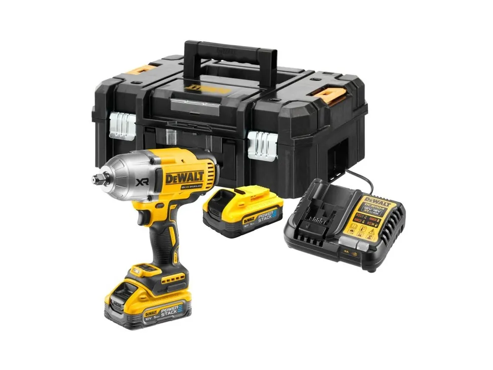 Aku bezuhlíkový rázový utahovák 1/2" 18V 5,0 Ah POWERSTACK DCF900H2T DeWALT