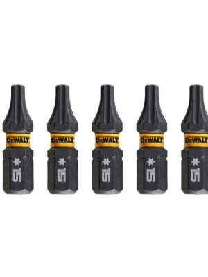 Bit 1/4" TORX T15 x 25mm IMPACT Torsion bal.5ks DT7380T DeWALT