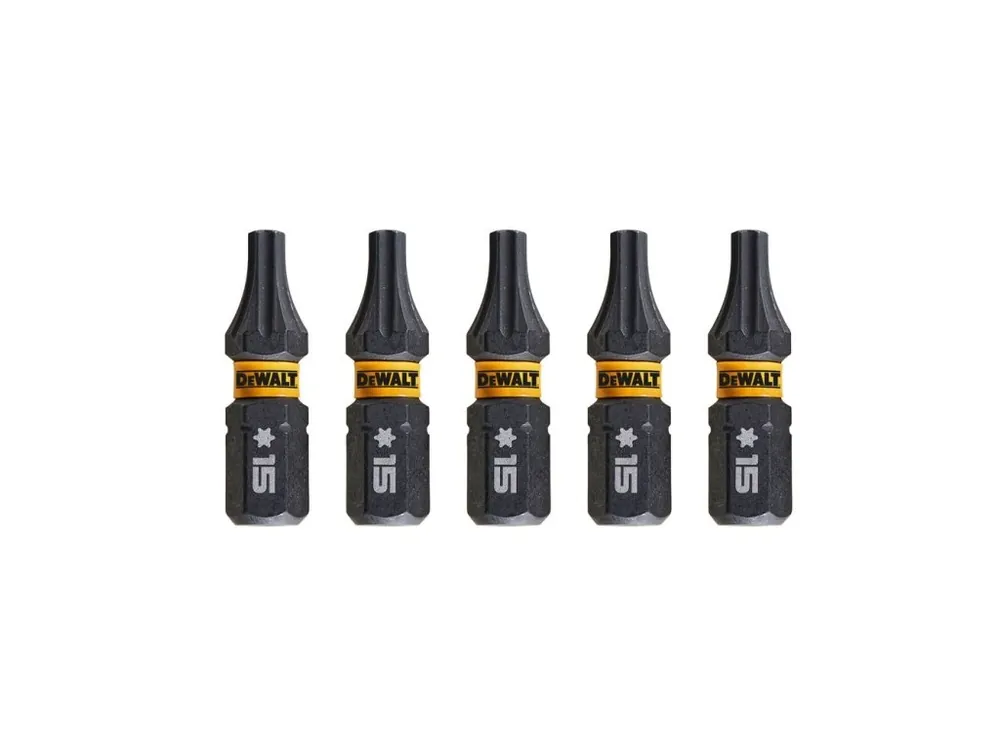 Bit 1/4" TORX T15 x 25mm IMPACT Torsion bal.5ks DT7380T DeWALT