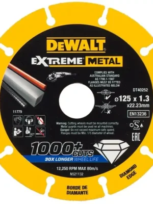 Dia řezný kotouč EXTREME METAL 125 x 22mm DeWALT DT40252