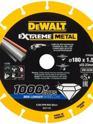 Dia řezný kotouč EXTREME METAL 180 x 22mm DeWALT DT40254