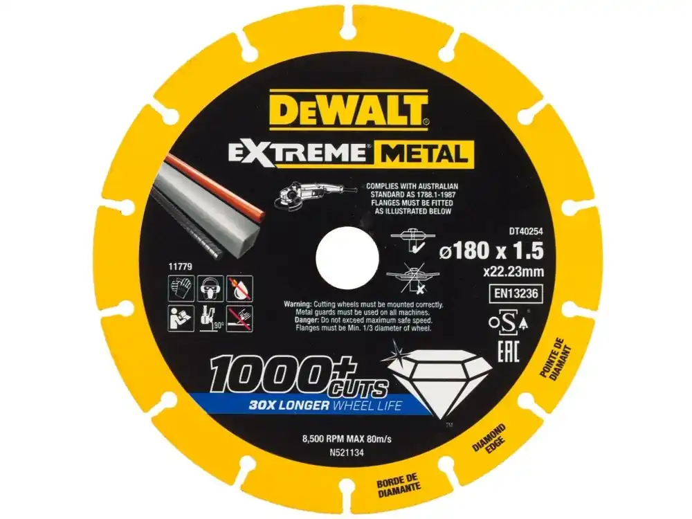 Dia řezný kotouč EXTREME METAL 180 x 22mm DeWALT DT40254