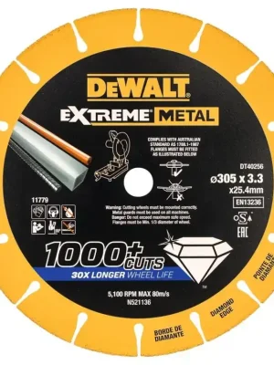 Dia řezný kotouč EXTREME METAL 305 x 25,4mm DeWALT DT40256