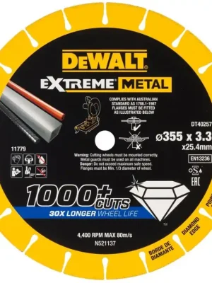 Dia řezný kotouč EXTREME METAL 355 x 25mm DeWALT DT40257
