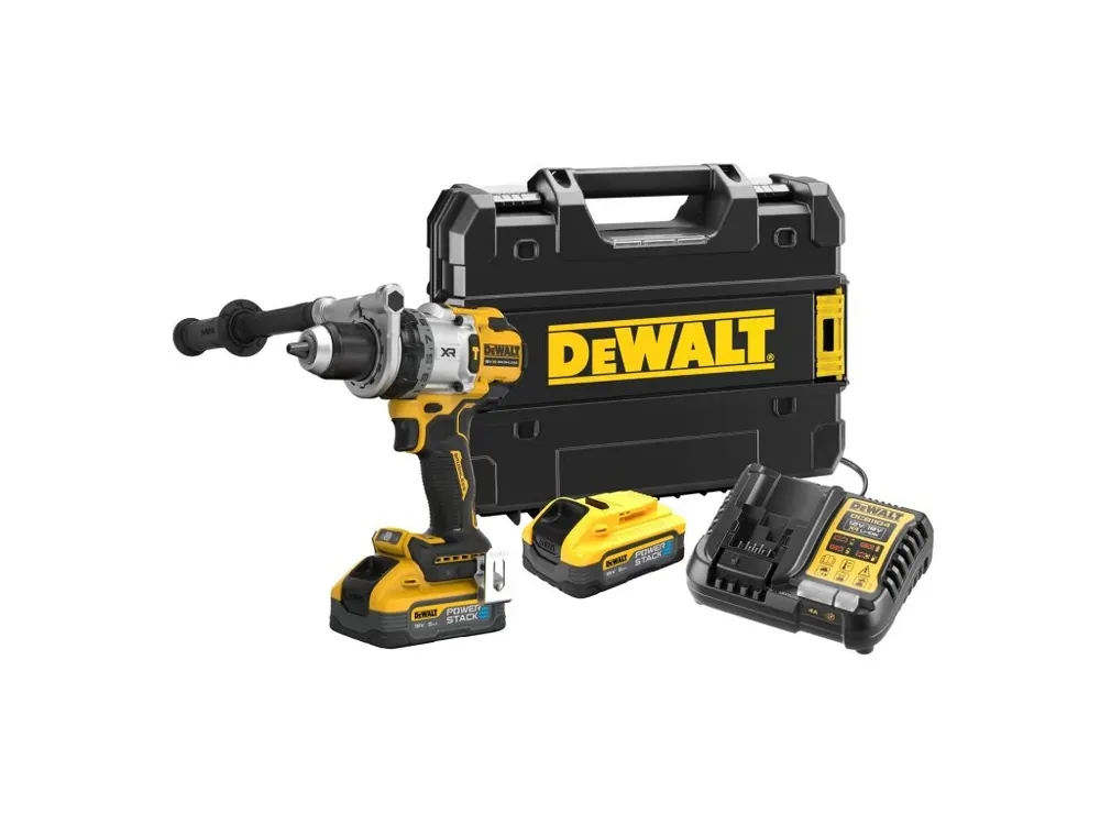 Aku bezuhlíková příklepová vrtačka 18V 5,0Ah POWERSTACK DCD1007H2T DeWALT