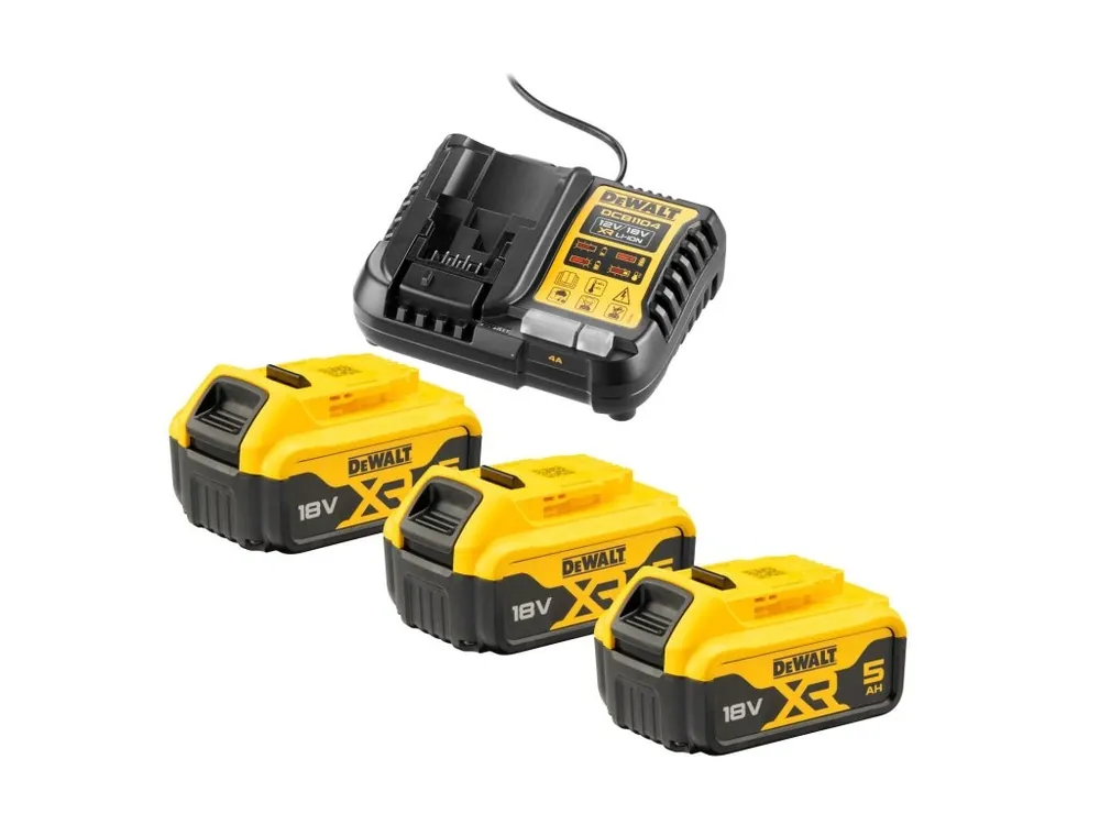 Nabíječka 10,8-54 V + 3ks baterie 5,0Ah DCB1104P3 DeWALT