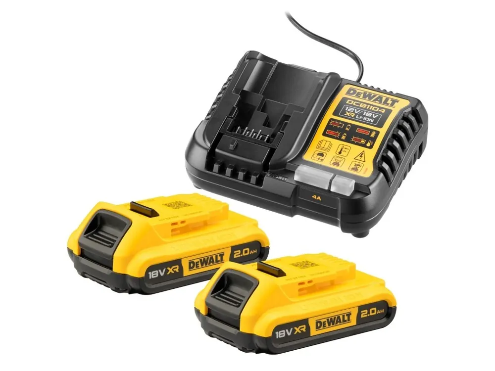 Nabíječka 10,8-54 V + 2ks baterie 2,0Ah DCB1104D2 DeWALT