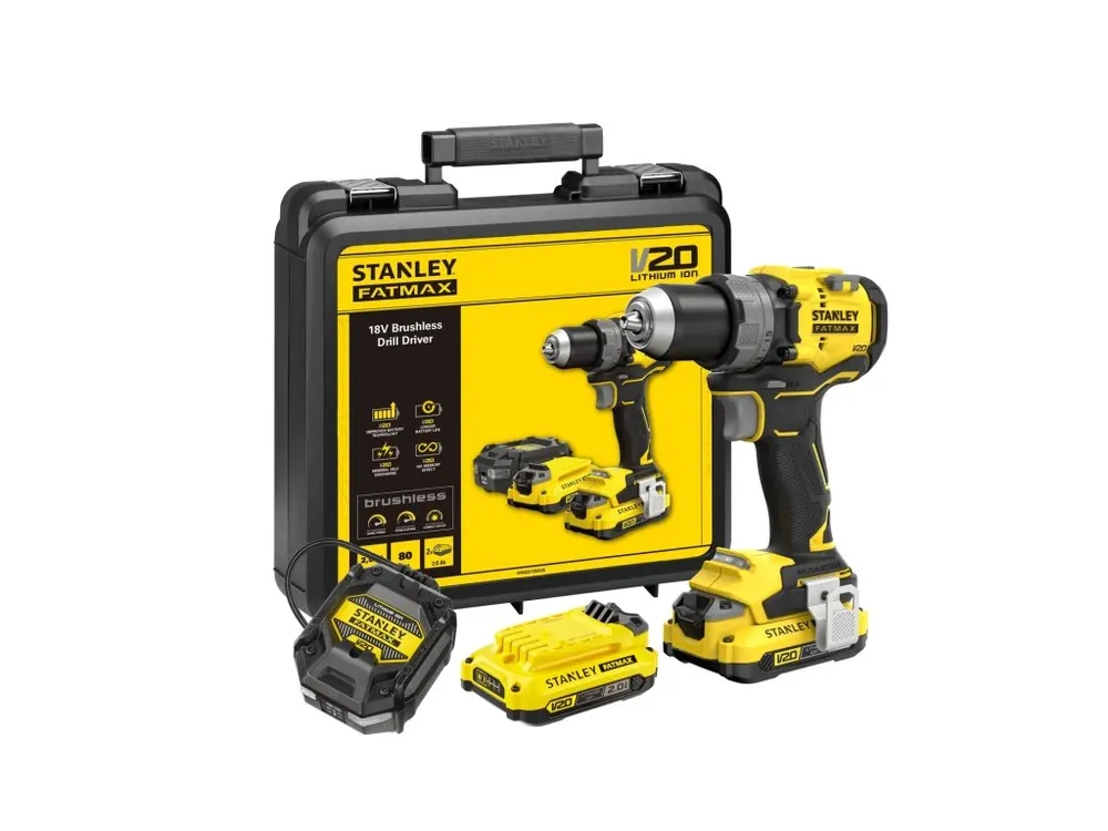 Aku bezuhlíková vrtačka 18V 2,0Ah Li-Ion SFMCD725D2K Stanley FatMax V20