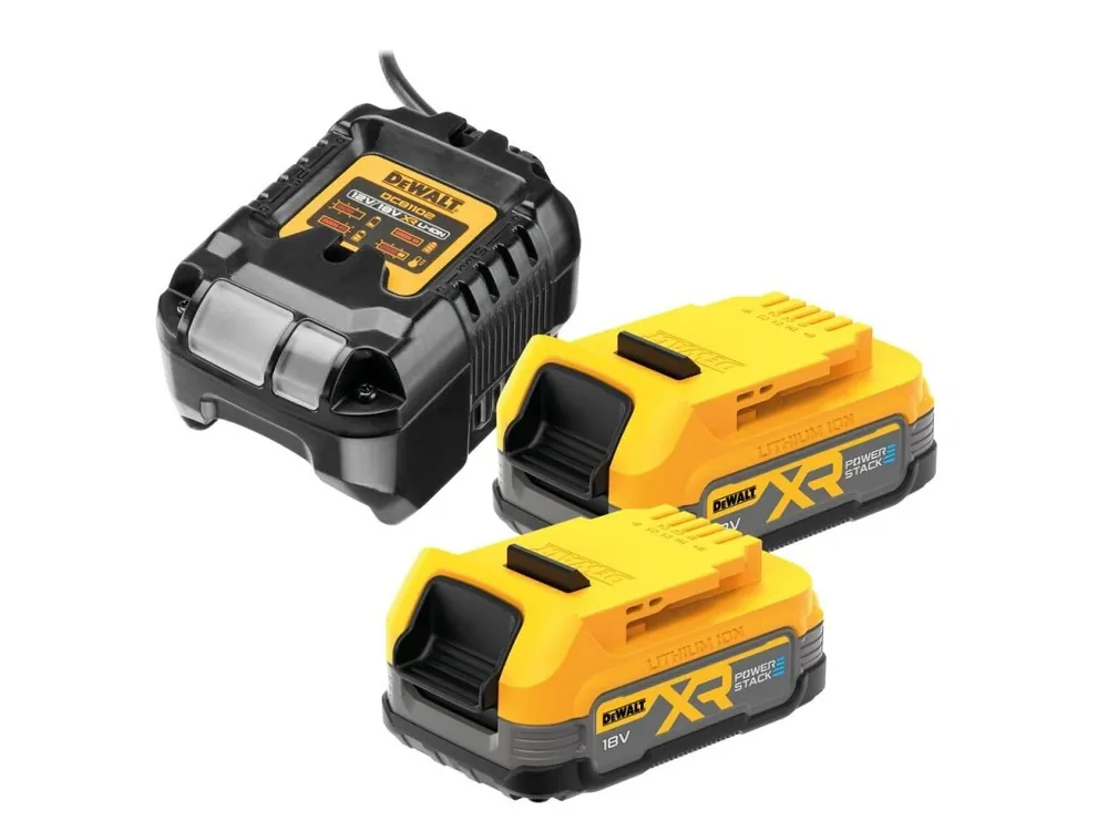 Nabíječka pro zásuvné baterie XR 2A 10,8 - 18V + 2 ks baterie 1,7 Ah POWERSTACK DCB1102E2 DeWALT