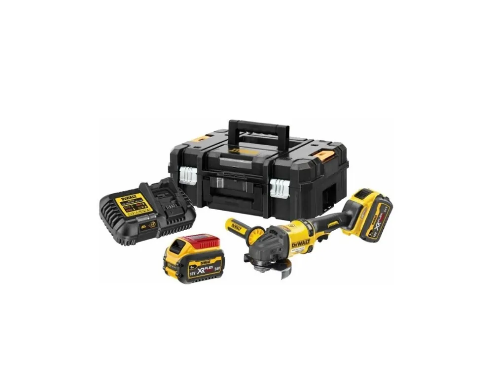 Aku bruska úhlová 125mm 54V 6,0Ah Li-Ion XR FLEXVOLT DCG418T2 DeWALT