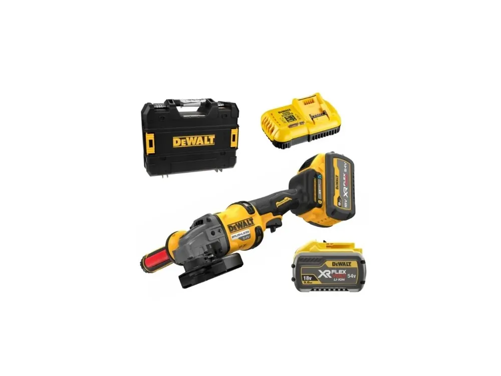 Aku bruska úhlová s bezp.rukojetí 125mm 54V 9,0Ah Li-Ion XR FLEXVOLT DCG418SHDX2 DeWALT