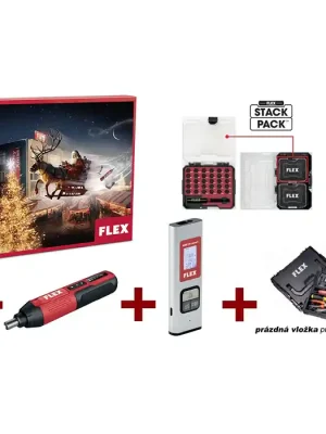 Xmas2 SD 5-300 4.0 C Aku šroubovák 4,0V + měřič vzdálenosti ADM 30 + sada bitů DB 31, Flex