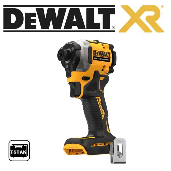 DCF850NT Aku rázový utahovák bezuhlíkový 1/4" 18V - pouze tělo, kufr TStak, DeWALT