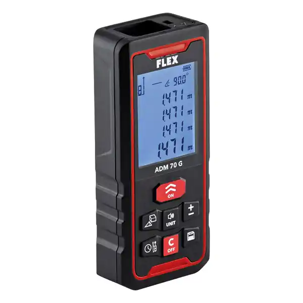 ADM 70 G Laserový měřič vzdálenosti zelený 70m 4,5V, 0,85Ah Li-Ion, Flex