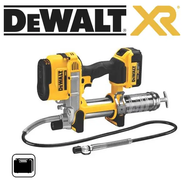 DCGG571NK Aku mazací lis - maznice 18V - pouze tělo, kufr DeWALT