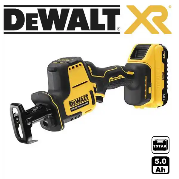 DCS369P2 Aku mečová pila bezuhlíková 18V 2x 5,0Ah Li-Ion, kufr Tstak, DeWALT