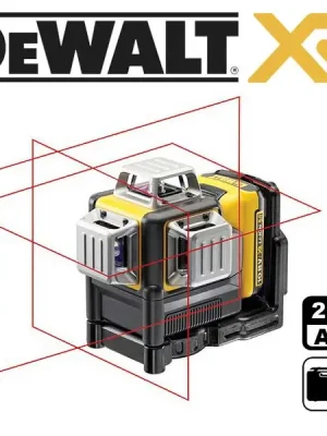DCE089D1R Laser samonivelační kříž, 3x 360° červený paprsek 10,8V 1x 2,0Ah Li-Ion DeWALT