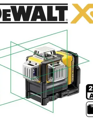DCE089D1G Laser samonivelační kříž, 3x 360° zelený paprsek 12V 1x 2,0Ah Li-Ion DeWALT