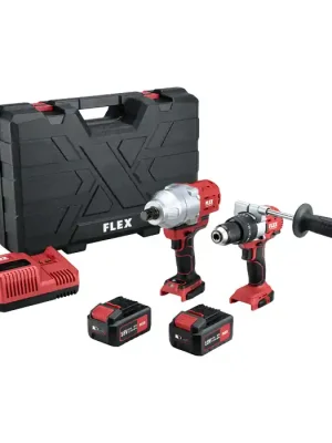 FLEXperience 02 Aku rázový utahovák IW 3/4" 18.0-EC + aku vrtačka PD 2G 18.0-EC FS55, Flex