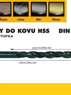 Vrták HSS 6,2x063/101mm DIN338, válcovaný OREN