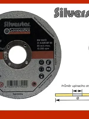 Kotouč řezný na ocel 115x2,0x22,2mm SS, Sonnenflex - Doprodej (17ks)