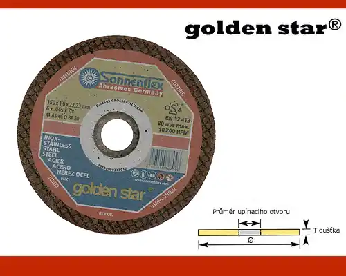 Kotouč řezný na nerez/ocel 125x1,6x22,2mm GS, Sonnenflex - Doprodej (29ks)