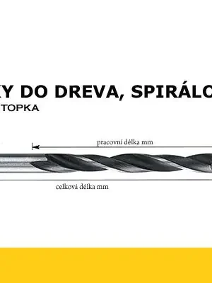 Vrták do dřeva spirálový 05x150/200mm, Oren