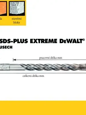 Vrták SDS-Plus 6,0x100/160mm 2-břité, DeWalt